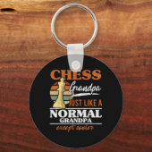 Chess Grandpa Just Like A Normal Grandfather Chess Sleutelhanger (Voorkant)