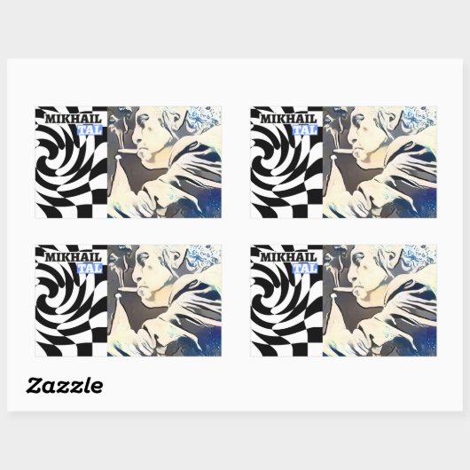 Chess grootmeester rechthoekige sticker (Vel)