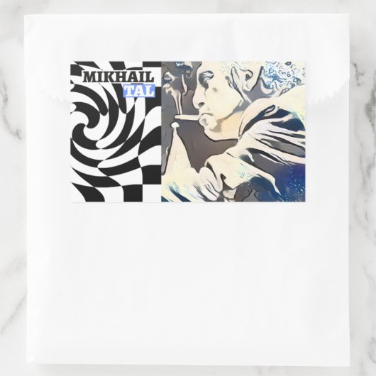 Chess grootmeester rechthoekige sticker (Tas)