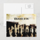 Chess Grunge Bedankt Briefkaart (Voorkant / Achterkant)