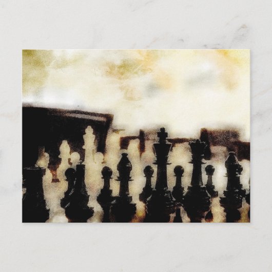 Chess Grunge Briefkaart (Voorkant)