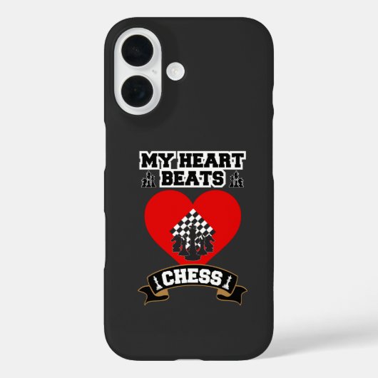 Chess Heart Pieces Strategiespel Liefde Passie Case-Mate iPhone Case (Achterkant)
