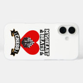 Chess Heart Pieces Strategiespel Liefde Passie Case-Mate iPhone Case (Achterkant (horizontaal))