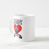 Chess Heart Pieces Strategiespel Liefde Passie Koffiemok (Voorkant links)