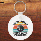 Chess Heart Pieces Strategiespel Liefde Passie Sleutelhanger (Achterkant)