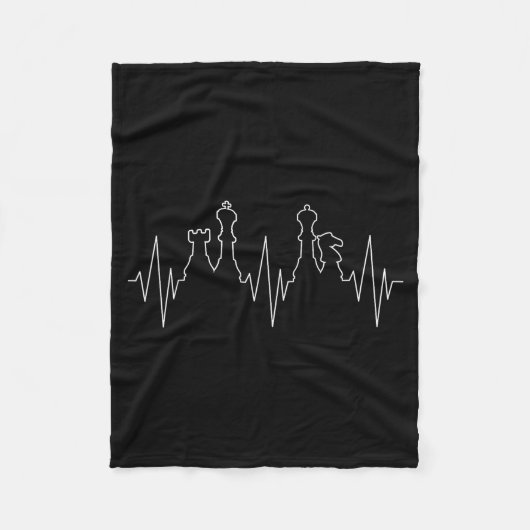 Chess Heartbeat Chess Master Chess Club  Fleece Deken (Voorkant)