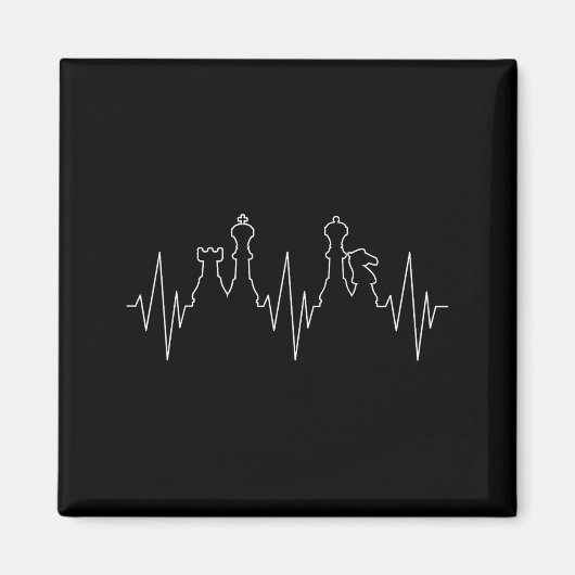Chess Heartbeat Chess Master Chess Club Magneet (Voorkant)