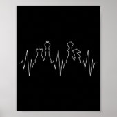 Chess Heartbeat Chess Master Chess Club Poster (Voorkant)