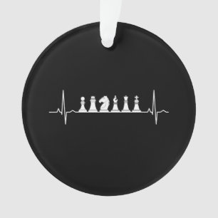 Chess Heartbeat Chess Ornament