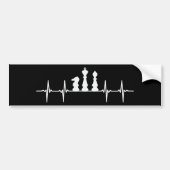 Chess Heartbeat Chess Piecks Bumpersticker (Voorkant)