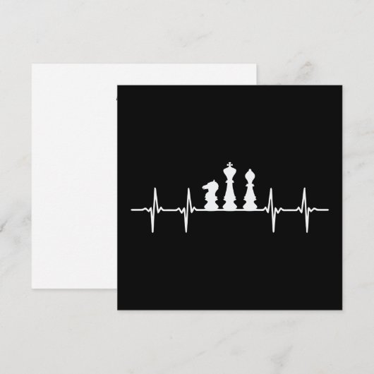 Chess Heartbeat Chess Piecks Kaart (Voorkant / Achterkant)