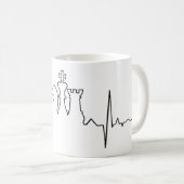 Chess Heartbeat Koffiemok (Voorkant rechts)