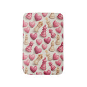 Chess & Hearts Valentines Pattern Badmat (Voorkant Verticaal)