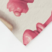 Chess & Hearts Valentines Pattern Fleece Deken (Hoek)