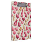 Chess & Hearts Valentines Pattern Klembord (Rechts)