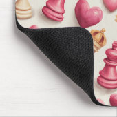Chess & Hearts Valentines Pattern Muismat (Hoek)