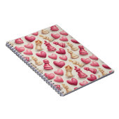 Chess & Hearts Valentines Pattern Notitieboek (Rechterzijde)