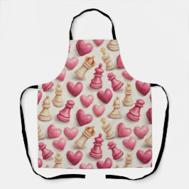 Chess & Hearts Valentines Pattern Schort