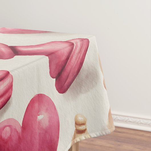 Chess & Hearts Valentines Pattern Tafelkleed (Voorbeeld)