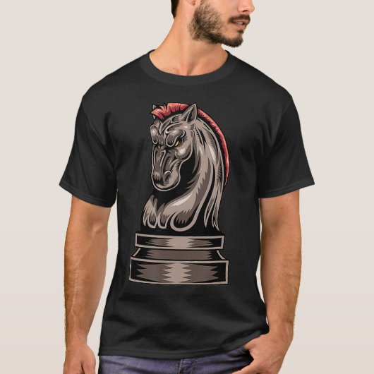 Chess Horse Piece  Chess Knight voor een T-shirt (Voorkant)
