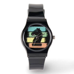 Chess Horse Retro Horloge