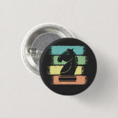 Chess Horse Retro Ronde Button 3,2 Cm (Voorkant /achterkant)
