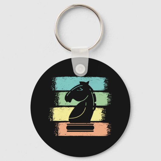 Chess Horse Retro Sleutelhanger (Voorkant)