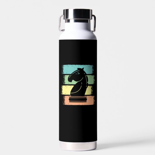 Chess Horse Retro Waterfles (Voorkant)