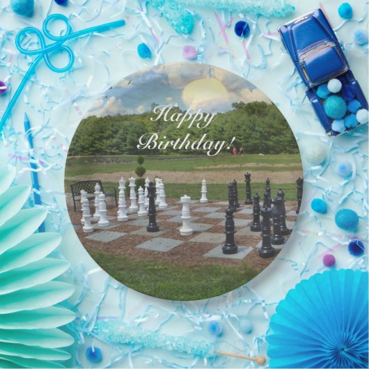 Chess Iedereen Happy Birthday Papieren Bordje (Feest)