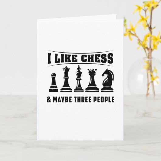 Chess - Ik hou van Chess Kaart (Gele Bloem)