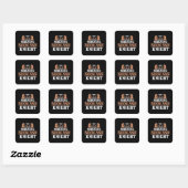 Chess - Ik speel morgenmiddag en 's nachts Vierkante Sticker (Vel)