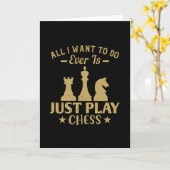 Chess - Ik wil alleen maar schaken spelen Kaart (Gele Bloem)