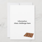 Chess Invitation Card Kaart (Achterkant)