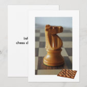 Chess Invitation Card Kaart (Voorkant / Achterkant)