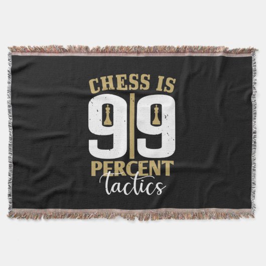 Chess is 99 % tactiek deken (Voorkant)