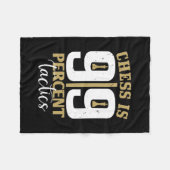 Chess is 99 % tactiek fleece deken (Voorkant (Horizontaal))