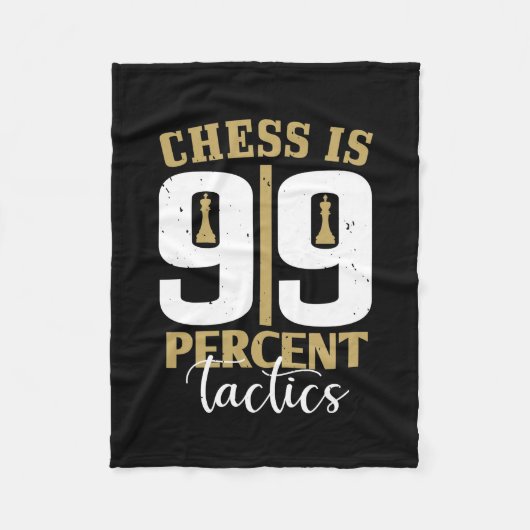 Chess is 99 % tactiek fleece deken (Voorkant)