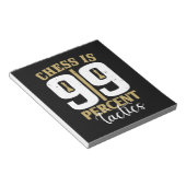 Chess is 99 % tactiek notitieblok (Schuin)