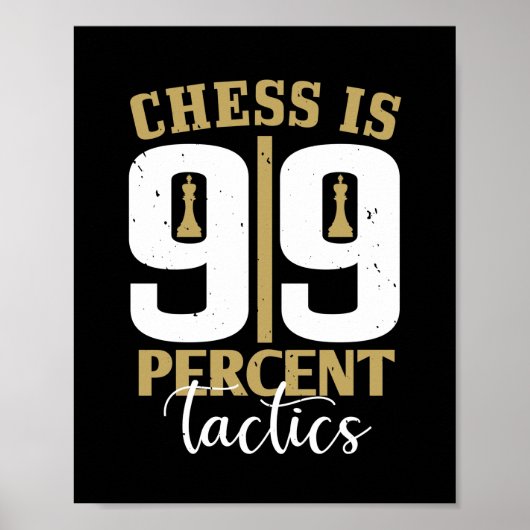 Chess is 99 % tactiek poster (Voorkant)