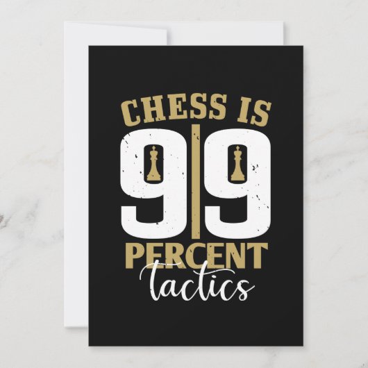 Chess is 99 % tactiek save the date (Voorkant)