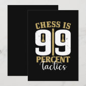 Chess is 99 % tactiek save the date (Voorkant / Achterkant)