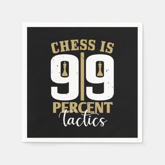 Chess is 99 % tactiek servet (Voorkant)