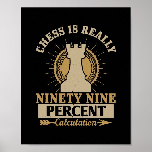 Chess is echt negenenennegentig procent berekening poster (Voorkant)
