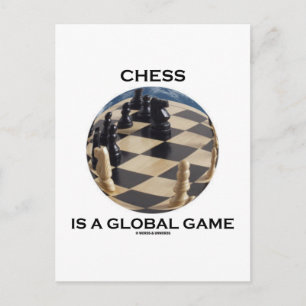 Chess is een wereldwijd spel (schaakhouding) briefkaart