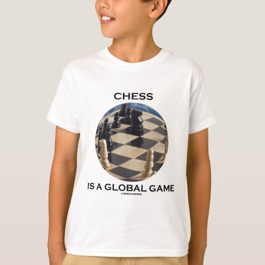 Chess is een wereldwijd spel (schaakhouding) t-shirt (Voorkant)