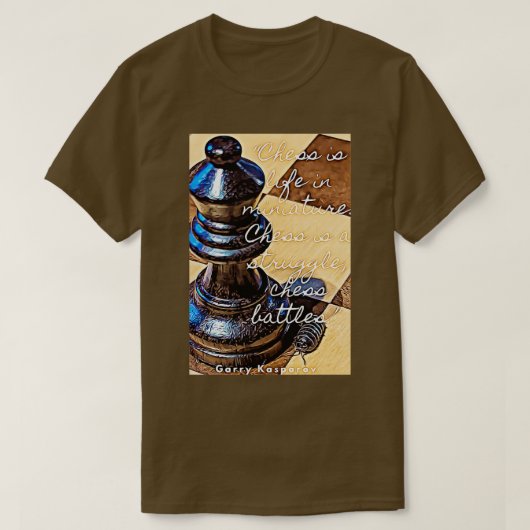 CHESS IS LEVEN IN MINIATURE T-SHIRT (Design voorkant)