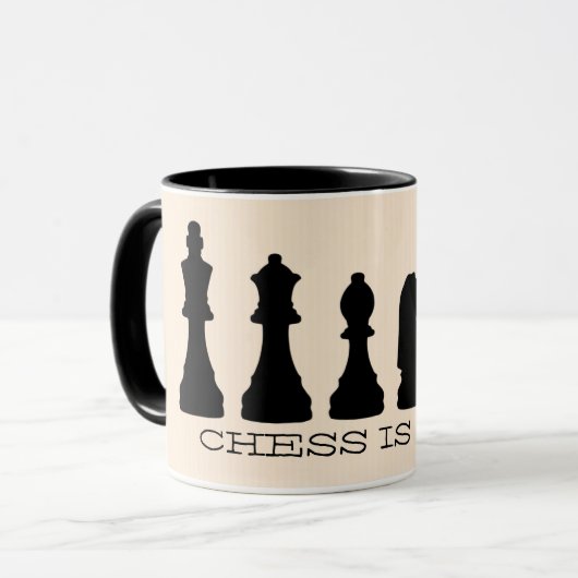 Chess is Life Mok (Voorkant links)