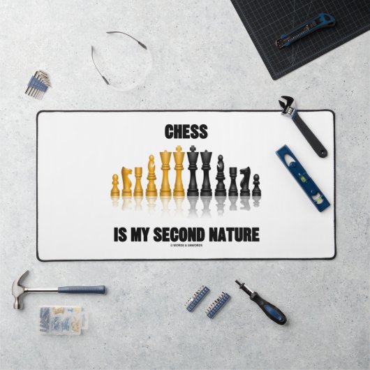 Chess is mijn tweede Natuur die de kaasset reflect Bureaumat (Werkstation)