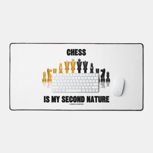 Chess is mijn tweede Natuur die de kaasset reflect Bureaumat (Keyboard & Muis)