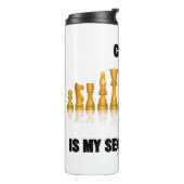 Chess is mijn tweede Natuur die de kaasset reflect Thermosbeker (Gedraaid links)